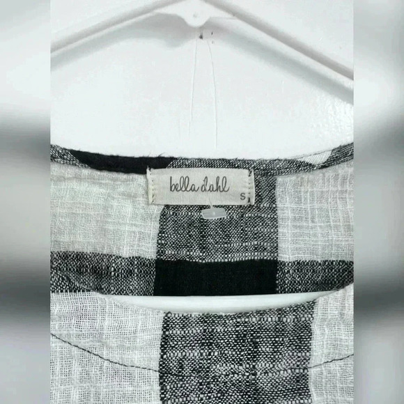 BELLA DAHL BUTTON BACK LINEN PULLOVER Size S - Picture 6 of 7